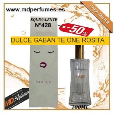 Oferta Perfume Mujer Nº428 DULCE GABAN TE ONE ROSITA